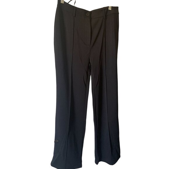 ChicMe Womens Black Wide-Leg Dress Pants L Polyester & Spandex - Picture 1 of 3
